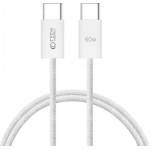 Tech-Protect Кабел Tech-Protect Ultraboost Classic (THP2404), от USB C(м) към USB C(м), 1m, 60W, бял (THP2404)