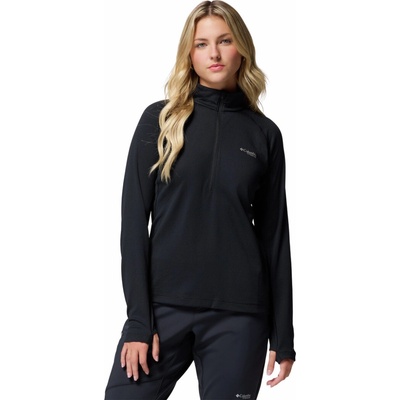 DriVenture Half Zip Damske Tricko Pol Zips Dlhy Rukav Black