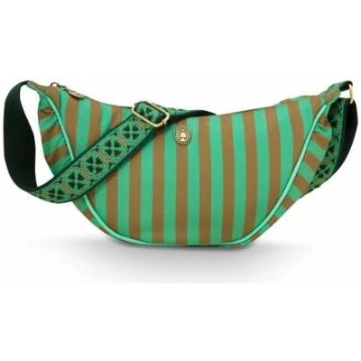 Pip Studio Freya Half Moon Cross Body Stripe kabelka zelená