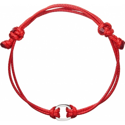 Pavona Kabbalah proti uhranutí stříbrný čtvereček 13003.3 červený