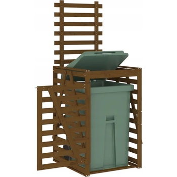 vidaXL Box na odpadky Honey Hnědá 84 x 90 x 128,5 cm Masivní borovicové dřevo