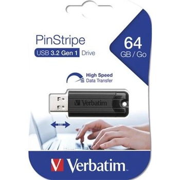 Image 1 of Verbatim PinStripe 64GB USB 3.0 48010/49318/UV64GPF3