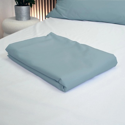 Takoy Prostěradlo na postel 250x250 bavlněný satén šedomodrá-HT-00908 | 250x250 cm prostěradlo na postel