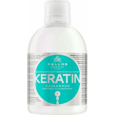 Kallos Keratin Shampoo - šampón na vlasy s keratínom a mliečnymi proteínmi 500 ml
