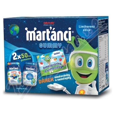 Marťánci Gummy + omalovánky Promo2025 50+50 ks