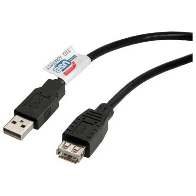 Roline 11.02.8948-100 USB 2.0 predlžovací 1,8m černý