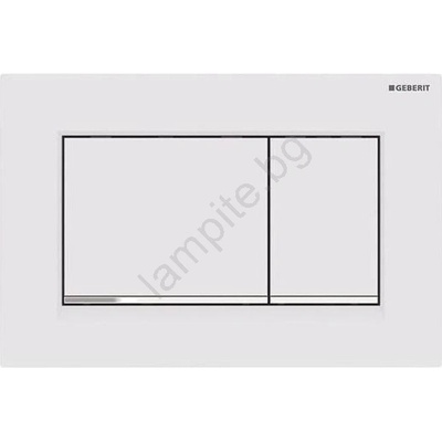 Geberit 115.883. JT. 1 - Бутон за промиване Sigma30 24, 6x16, 4 cm бял / лъскав хром (GB0075)