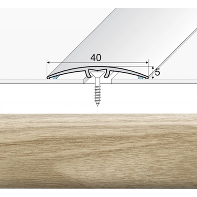 Jutex A64 Prechodová lišta dub mocca