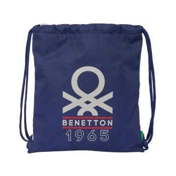 Benetton Раница с връвка Benetton Varsity Сив Морско син 35 x 40 x 1 cm