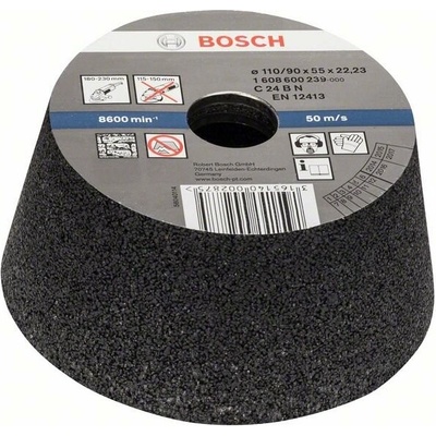 BOSCH Brusný hrnec, kónický - kámen/beton 90 mm, 110 mm, 55 mm, 24 1608600239
