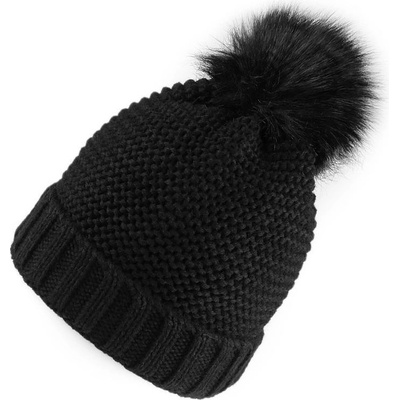 Stoklasa dívčí sada čepice a šála s bambulemi černá