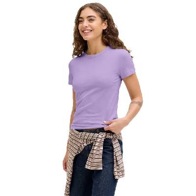Тениска Jack & jones Gigi Striped JJXX short sleeve T-shirt - Purple (Purple Rose)