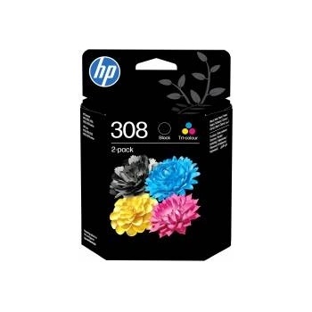 HP Compaq HP 308 Schwarz und Tri-Color Original Druckerpatronen - 6L6S6UE#SE1