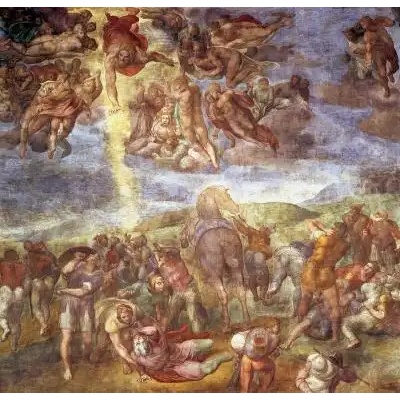 Obrazy - Buonarroti, Michelangelo: Obrácení svatého Pavla - reprodukce obrazu