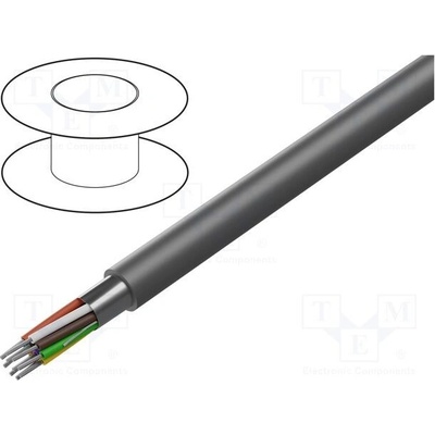 Alpha Wire B956102 GE321 Vodič Pro-Tekt 10x18AWG tienený fólie Al-PET PVC tmavě šedá
