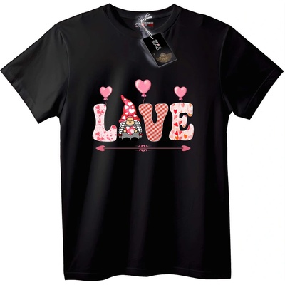 NOONEBRAND Тениска Любовен Лех - L, Black