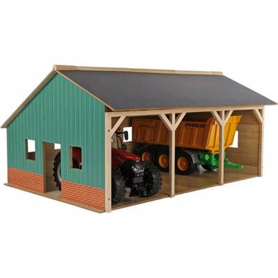 Kids Globe stodola pre 3 traktory 1:16