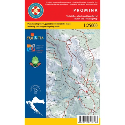 Promina 1:25.000 turistická mapa HGSS