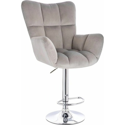 LuxuryForm Design Aurora Velur na striebornom tanieri svetlo šedé