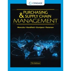 Purchasing and Supply Chain Management | Robert Monczka, Robert Handfield, Larry C. Giunipero, James L. Patterson (ISBN: 9780357442142)