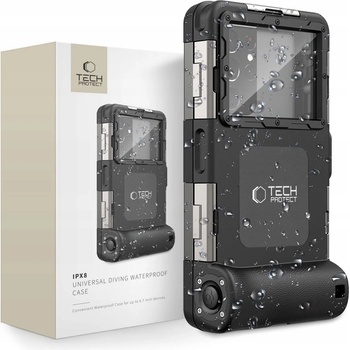 Púzdro TECH-PROTECT IPX8 UNIVERSAL DIVING WATERPROOF CASE čierne