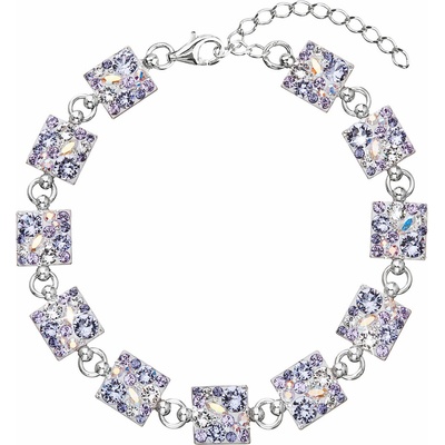 PAVONA Strieborný náramok so Swarovski krištáľmi fialový 33047.3 violet