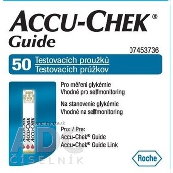 Accu Chek guide testovaci prouzky 50 ks