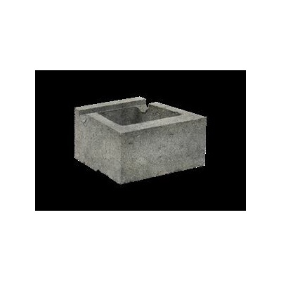 CUP STONE malý hladký Bílá natur - černá C8