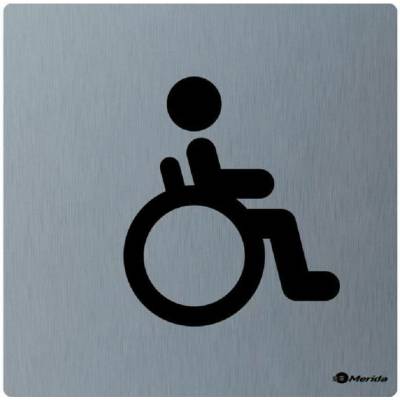 Merida STELLA - nerezový piktogram WC (invalidé), matný