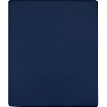Image 1 of vidaXL Чаршаф с ластик, нейви синьо, 160x200 см, памук (136236)