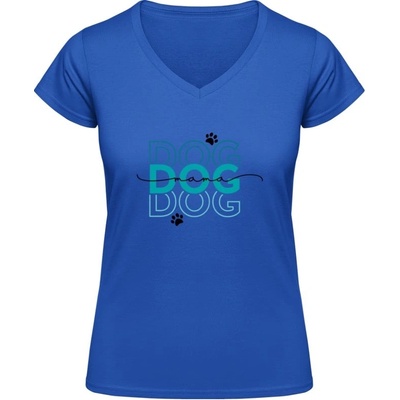 Soft Style V Tričko Gildan Diazjn DOG DOG DOG mama Royal Blue