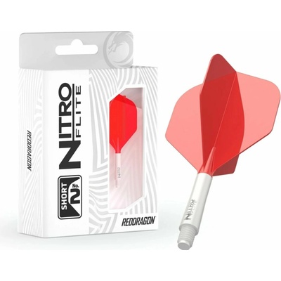 Red Dragon Nitro Flite - No2 - white & red - short – Hledejceny.cz