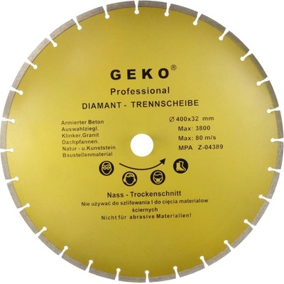 Diamantový kotúč segmentový 400 x 32 mm, GEKO