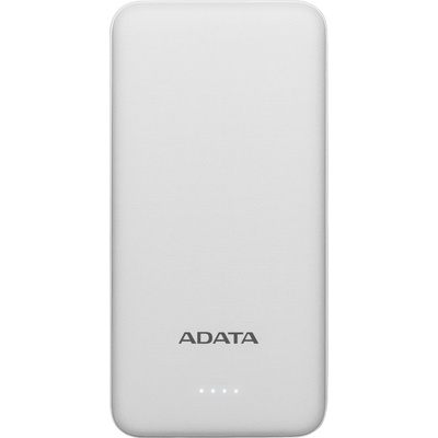 ADATA T10000, 10000 mAh, 2A, 2x USB, 1x microUSB, бял (AT10000-USBA-CWH)