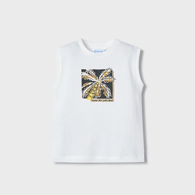 MAYORAL Потник презрамки в бяло с палма за мини момче Майорал