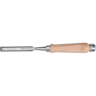 Dláto s kvalitní bukovou rukojetí Extol 8812314, 14mm, délka 275mm, CrV, EXTOL PREMIUM