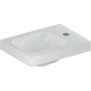 Geberit iCon - Умивалник 38x28x13 см, без преливник, отвор за смесител отдясно, KeraTect, бял 501.830. 00.2 (501.830.00.2)