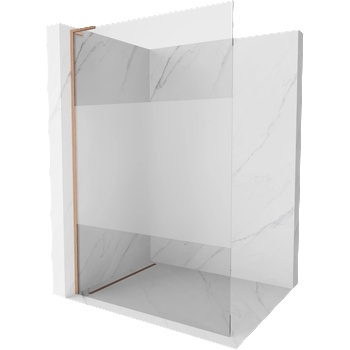 Mexen Kioto L душ преграда Walk-in 90 x 200 cm, прозрачен/мразовит, четка мед (800-090-103-65-35)