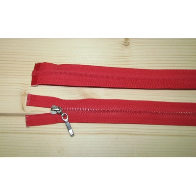 Kostenný zips červená 3mm deliteľný jednosmerný 25cm