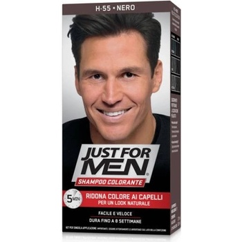 Just for men šampón na zakrytie sivých vlasov farba plná čierna H55