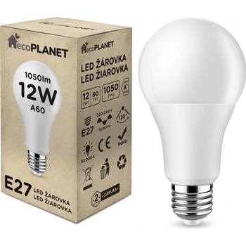 ecoPLANET LED žiarovka E27 A60 15W 1500Lm neutrálna biela