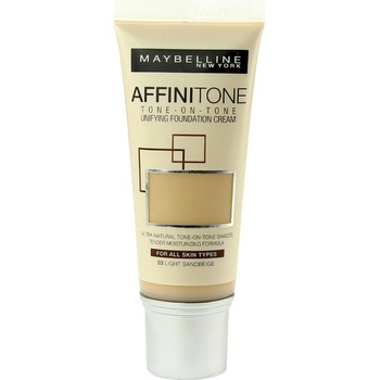 Maybelline Affinitone hydratačný make-up 3 light sandbeige 30 ml
