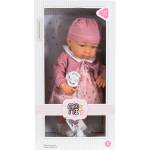 Moni Кукла бебе Moni Toys - 41 cm, с розова шапка и биберон (111933)