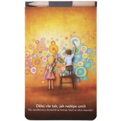 Blok s magnetem a tužkou DĚLEJ VŠE TAK, JAK NEJLÉPE UMÍŠ 90 x 140 mm, čistý, 40 listů