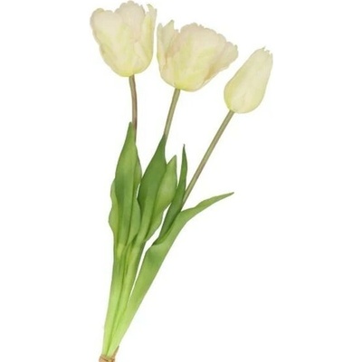 Kytice 3ks bílých realistických tulipánů Tulips - 45 cm - daan kromhout