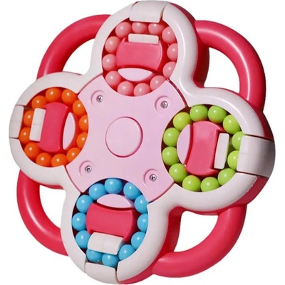 KIK Rotující kouzelná fazole Puzzle Ball červená