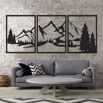 Decono Метална Декорация Планински Изглед