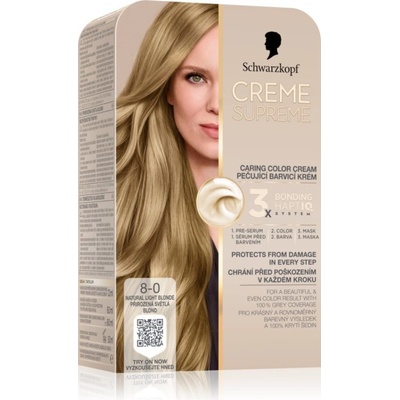 Schwarzkopf Creme Supreme 8-0 Přirozená světlá blond
