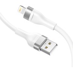 Lito Кабел за данни с USB конектори, Lightning 60W, 1.2m - Lito (LD02) - Бял