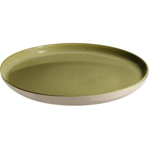 Emile henry (Франция) Керамична чиния emile henry dinner plate основна - цвят зелен с екрю (eh 8928-v0)